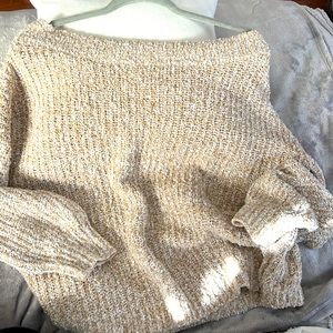 off the shoulder slouchy sweater